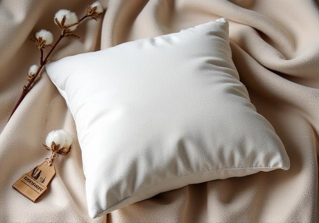 Organic cotton encased pillow